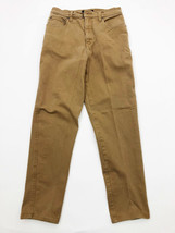 Bill Blass Women&#39;s Size 6 Stretch Denim Straight Legs Camel Tan 5 Pocket Jeans - $15.83