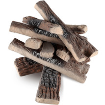 VEVOR 10 Pcs Gas Fireplace Logs Large Ceramic Logs for Fireplace Decorative - £43.07 GBP