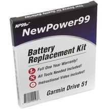 Battery Replacement Kit For Garmin Drive 51, Drive 51Lm, Drive 51Lmt-S With Tool - £62.87 GBP