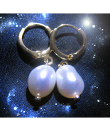 Haunted PEARL EARRINGS BEAUTY ADVANTAGES MAGICK 925 ALBINA WITCH CASSIA4 - £69.91 GBP