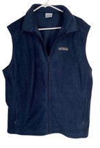 Columbia Women&#39;s Large Fleece Vest Dark Blue Packable - £19.56 GBP