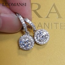 S925 Sterling Silver 1CT 6.5Moissanite Pendant Earrings with GRA Certificate Sup - £57.04 GBP