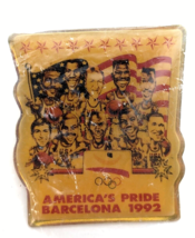 America&#39;s Pride Barcelona 1992 Olympics Basketball Dream Team Pin NBA Players.. - £11.42 GBP