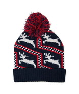 Holiday Time Women’s Intarsia Knit Holiday Beanie Dark Navy One Size - $21.62 CAD