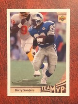 1992 Upper Deck #368 Barry Sanders Detroit Lions MVP NFL Football Card - £0.93 GBP