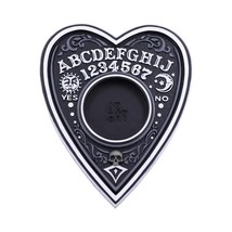 Spirit Board Tea Light Holder 3.75&quot; Black White Ouija Planchette by Nemesis Now - £12.02 GBP