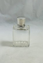 Antique French Sterling Silver &amp; Cut Glass Perfume Bottle 1940s - £97.82 GBP