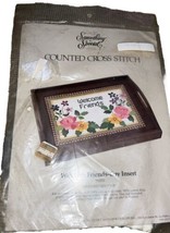 Something Special Counted Cross Stitch ~WELCOME FRIENDS~ Tray Insert Kit# 50070 - £7.60 GBP