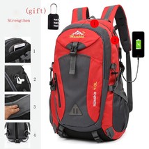 40L Waterproof USB Charging Climbing Backpack Men Cycling Sport Bags Unisex Moun - £31.93 GBP