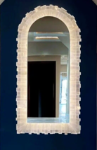 16&quot;X20&quot; Selenite Gemstone Crystal Wall Mirror Luxurious Bathroom and Home Decor - £426.72 GBP