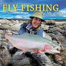 Fly Fishing Dreams | 2024 12 x 24 Inch Monthly Square Wall Calendar | BrownTrout - £6.95 GBP