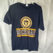 Vintage Champion UNIVERSITY OF MICHIGAN T-shirt Mens L MADE IN USA - £55.56 GBP