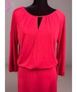 Talbots Women’s Red Blouson Dress Long Sleeve Petite Size S Elastic Waist - $21.29