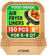 Air Fryer Disposable Paper Liners - 50Pcs 8In Square Parchment Paper Non... - $333.51 MXN