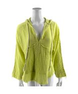 Out From Under Womens Top Size XS Lime Green Gauze Loose Fit Hooded Beac... - $544.82 MXN