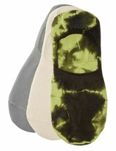Hue Women&#39;s Hidden Liner Socks Assorted Tie Dyed Olive One Size 3 Pair Pack - £9.07 GBP