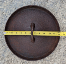 Vintage Cast Iron Skillet  Lid Only Marked 12 image 2