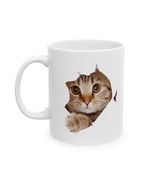 Cute Cat Ceramic Mug, Cat Lover Gift, Coffee Tea Cup, Animal Lover Mug - $264.67 MXN+