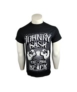 Johnny Cash Mens Small The Man in Black Guitar Outlaw Music Graphic Prin... - £11.90 GBP