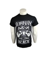 Johnny Cash Mens Small The Man in Black Guitar Outlaw Music Graphic Prin... - £11.87 GBP