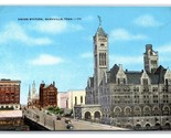 Union Station Nashville TN Tennessee UNP Linen Postcard T20 - $2.63