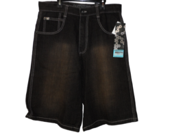 Southpole Men&#39;s Vintage Jean Shorts Authentic Collection Black Brown Siz... - £74.54 GBP