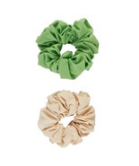 2pk Scunci Jumbo Scrunchie in Bright Green and tan - $6.64