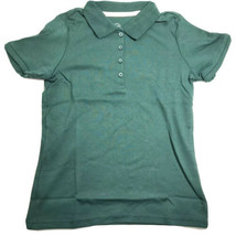 Wonder Nation Girls Uniform Short Sleeve Polo-style Green L Tagless Comfort - £7.11 GBP