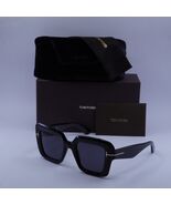 Tom Ford FT1157 01A Shiny Black/Smoke 50-23-145 Sunglasses New Authentic - $200.30