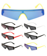 SLIM SKINNY SEMI RIMLESS ONE PIECE MONO SHIELD LENS FUTURISTIC WRAP SUNG... - $183.10 MXN