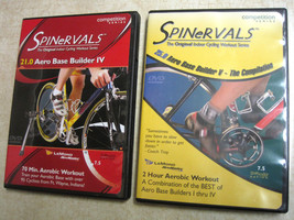Spinervals 21.0 Aero Base Builder IV &amp; 25.0 V Indoor Cycling DVD lot - £21.38 GBP