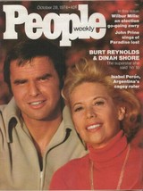People Weekly Magazine October 28 1974 Burt Reynolds Dinah Shore - $29.69