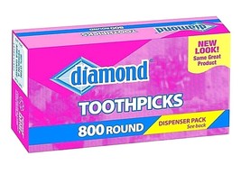 800 Round pointed Birch WOOD TOOTHPICKS No Additives ALL natural wooden ... - $24.21
