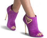Esign peep toe cut outs purple suede open toe ankle boots woman suede leather gold thumb155 crop