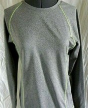 RBX Performance Gray Fitted Long Sleeve Top Thumbholes Size M 8-10 - £9.53 GBP