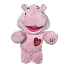 Hallmark Valentines Hug Lovin Sound Motion Pink Hippo Plush Stuffed Anim... - $35.43