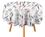 Colorful Leaves Tablecloth Round Kitchen Dining for Table Cover Decor Home - $15.99+