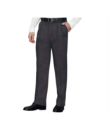 George Men&#39;s Flat Front Wrinkle Resistant Pants Grey Size (38 x 29) - $46.12 CAD
