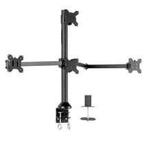 Vivo Steel Quad Monitor Desk Mount Adjustable 3 + 1 Stand | 4 Screens Up To 32" - £132.77 GBP