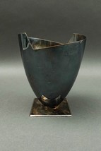 Elsa Rady For Swid Powell Vintage Post Modern Silver Plate Sculptural Wing Vase - £399.66 GBP