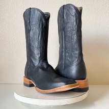 NEW Lane Capitan  FT WORTH Mens Black Cowboy Boots Size 12 D Leather Square Toe - £130.57 GBP