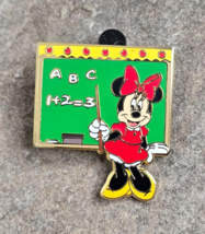 Retired Walt Disney World Minnie Mouse Teacher ABC 1 + 2 = 3 Trading Lapel Pin - £9.75 GBP