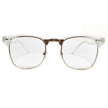 New Men&#39;s Women&#39;s Clubmaster Eyeglasses Transparent/Demo Lens - £15.24 GBP