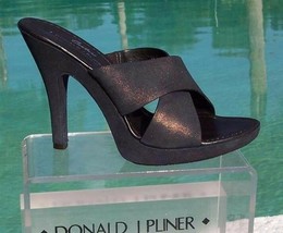 Donald Pliner Couture Platform Sandal Shoe New Metallic Leather Slide $275 NIB - $96.25