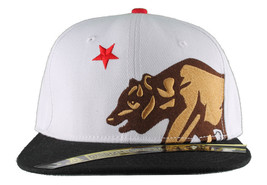 Dissizit! Lateral Oso Blanco Negro Borde Gorra California Estrella Bandera - $18.75