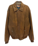 Mens Cripple Creek Genuine Leather Coat Lined Brown Jacket Western Size XXL - £54.46 GBP