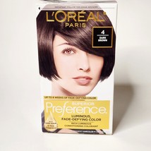 Loreal Superior Preference Permanent Hair Color #4 DARK BROWN - £10.39 GBP