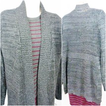 AB Studio Size Medium Open Front Lightweight Sweater Cardigan - £12.26 GBP