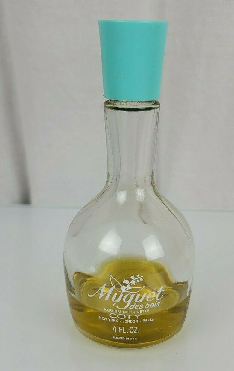 Primary image for Vintage COTY MUGUET des bois PARFUM de TOILETTE, 4 OZ FULL Glass Bottle