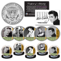 ELVIS PRESLEY Early Music Hits 1950s OFFICIAL JFK Kennedy Half Dollar 5-... - £22.19 GBP